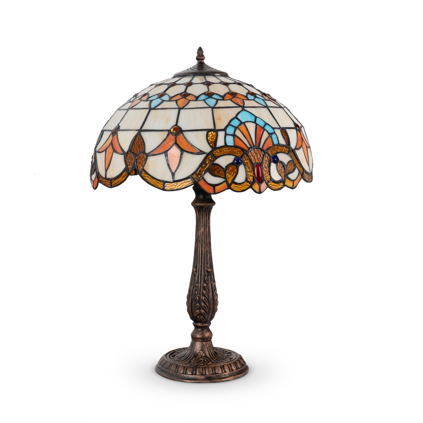 Brilagi - Tiffany vitrážová stolní lampa MIRABELLA 2xE27/60W/230V