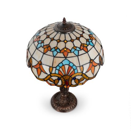 Brilagi - Tiffany vitrážová stolní lampa MIRABELLA 2xE27/60W/230V