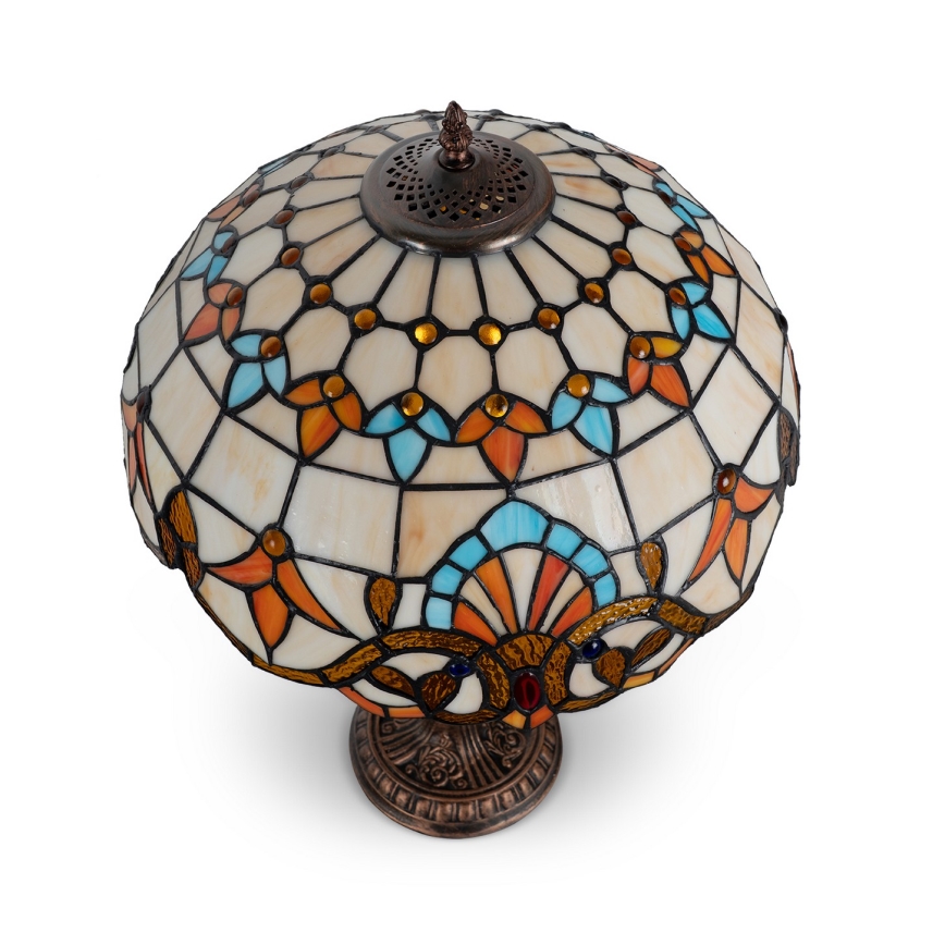 Brilagi - Tiffany vitrážová stolní lampa MIRABELLA 2xE27/60W/230V