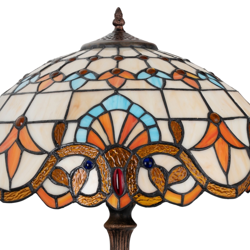 Brilagi - Tiffany vitrážová stolní lampa MIRABELLA 2xE27/60W/230V