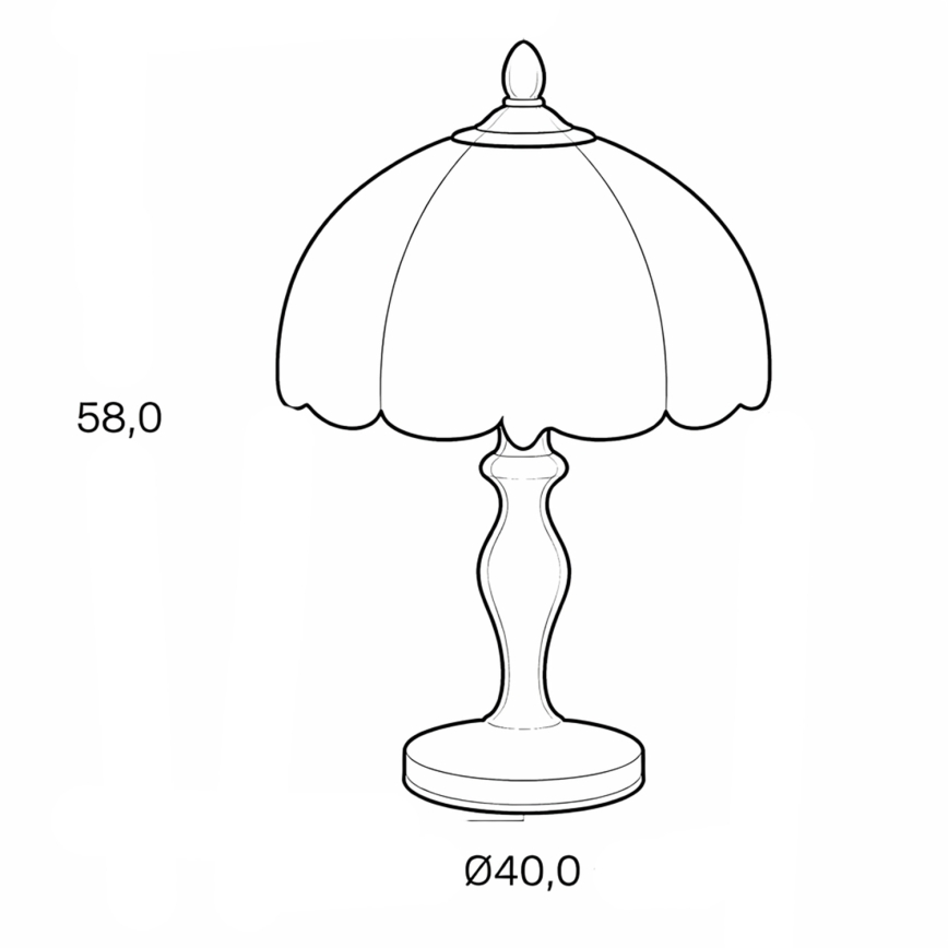 Brilagi - Tiffany vitrážová stolní lampa MIRABELLA 2xE27/60W/230V