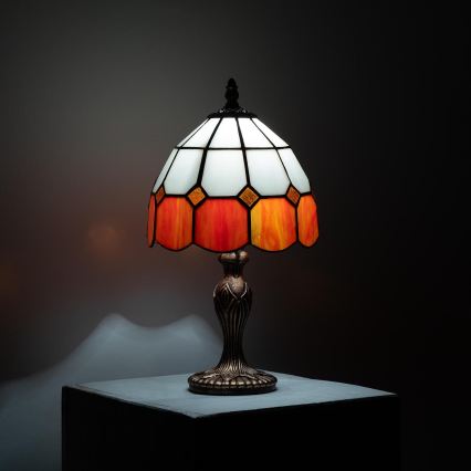 Brilagi - Tiffany vitrážová stolní lampa SIENNA 1xE27/60W/230V