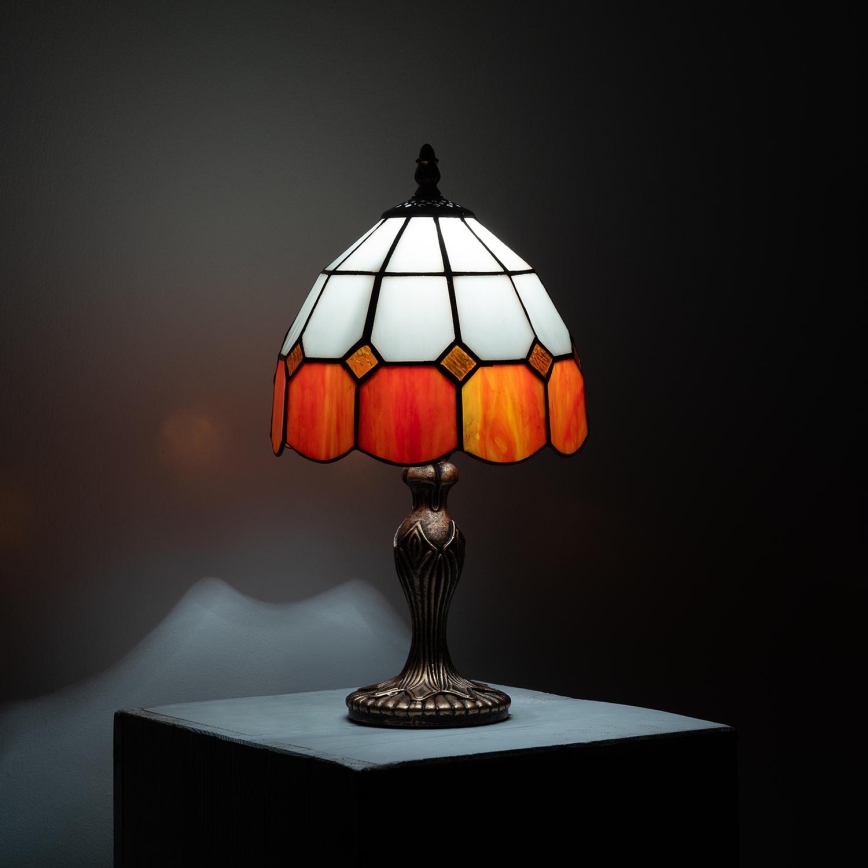 Brilagi - Tiffany vitrážová stolní lampa SIENNA 1xE27/60W/230V
