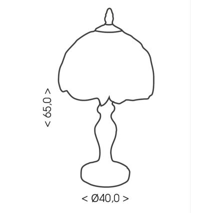 Brilagi - Tiffany vitrážová stolní lampa SIENNA 1xE27/60W/230V