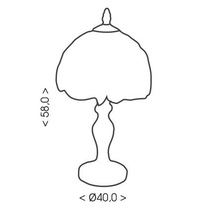 Brilagi - Tiffany vitrážová stolní lampa SIENNA 2xE27/60W/230V