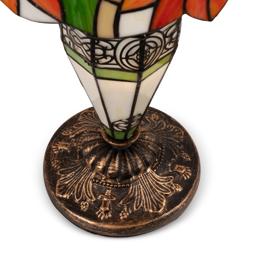 Brilagi - Tiffany vitrážová stolní lampa SUNFLOWER 1xE27/60W/230V + 1xE14/40W