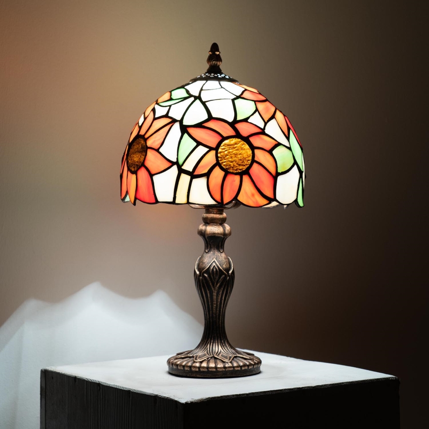 Brilagi - Tiffany vitrážová stolní lampa SUNFLOWER 1xE27/60W/230V