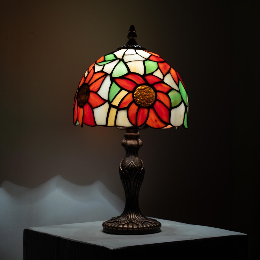 Brilagi - Tiffany vitrážová stolní lampa SUNFLOWER 1xE27/60W/230V