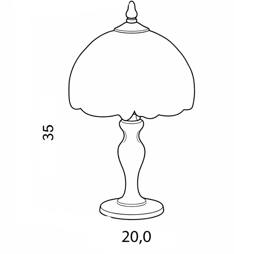 Brilagi - Tiffany vitrážová stolní lampa SUNFLOWER 1xE27/60W/230V