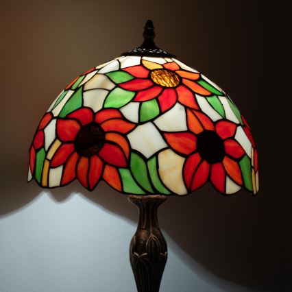 Brilagi - Tiffany vitrážová stolní lampa SUNFLOWER 1xE27/60W/230V