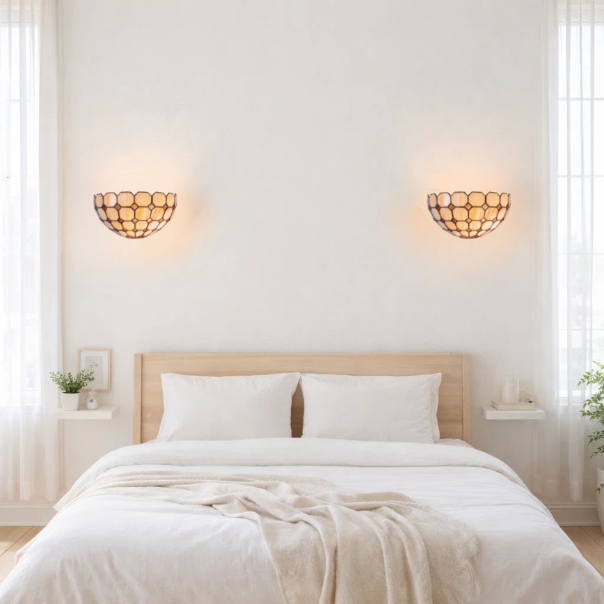 Brilagi - Tiffany vitrážové nástěnné svítidlo DORAN 1xE14/40W/230V