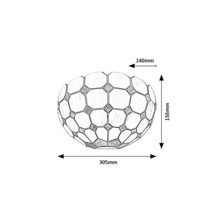 Brilagi - Tiffany vitrážové nástěnné svítidlo DORAN 1xE14/40W/230V