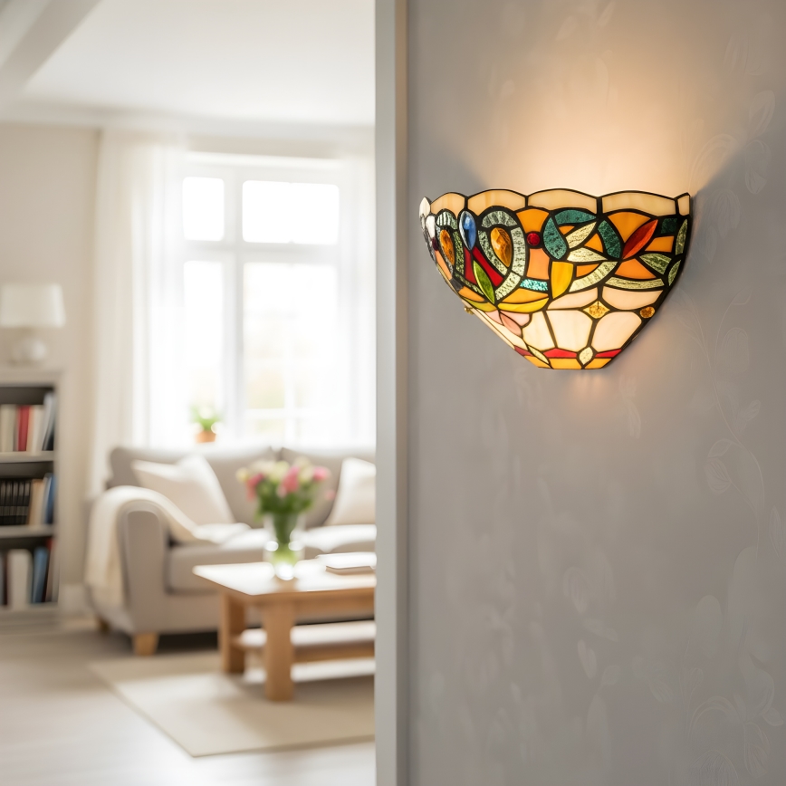 Brilagi - Tiffany vitrážové nástěnné svítidlo LUISA 1xE27/40W/230V