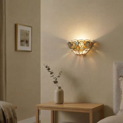 Brilagi - Tiffany vitrážové nástěnné svítidlo LUISA 1xE27/40W/230V