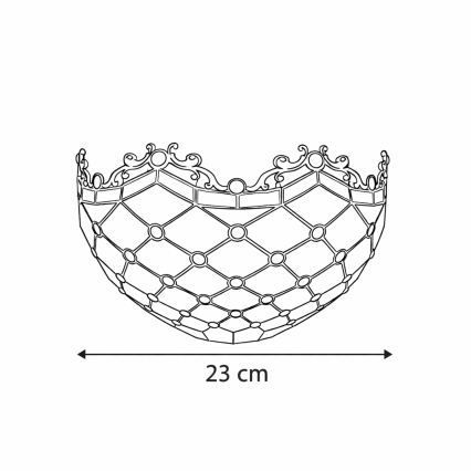 Brilagi - Tiffany vitrážové nástěnné svítidlo MIRABELLA 1xE14/40W/230V