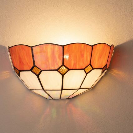 Brilagi - Tiffany vitrážové nástěnné svítidlo SIENNA 1xE14/40W/230V