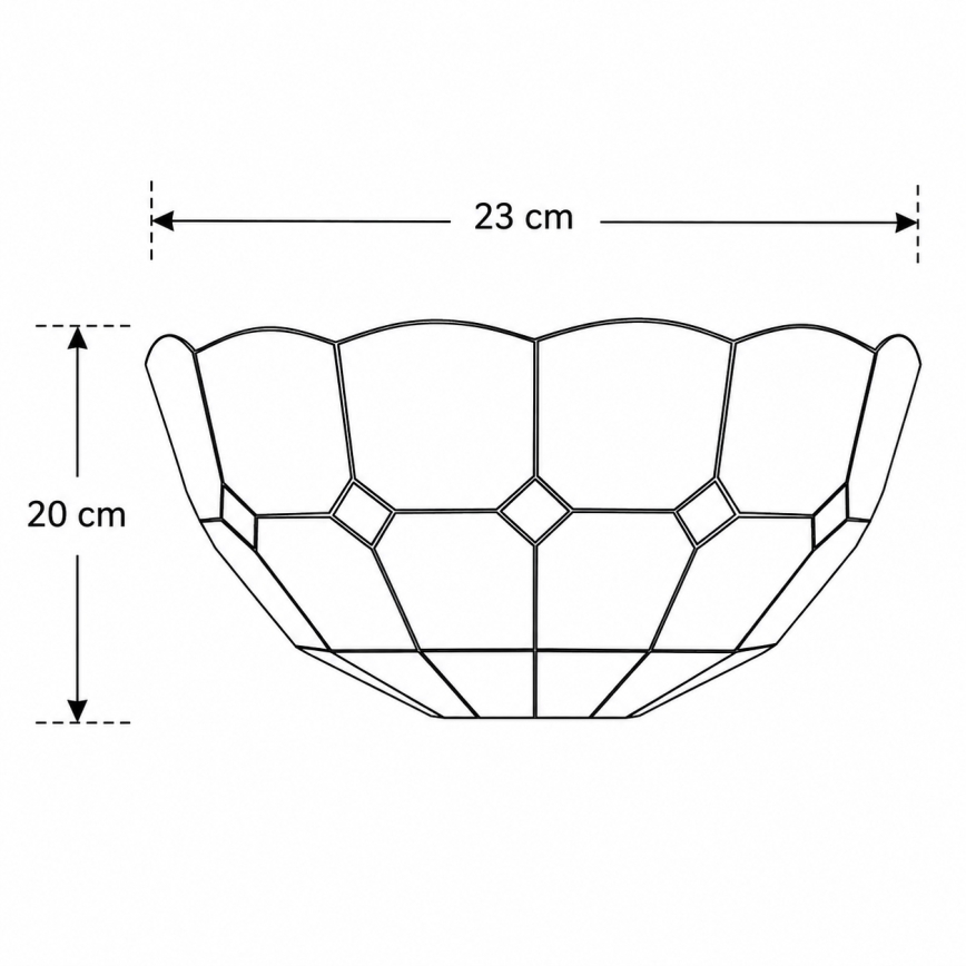 Brilagi - Tiffany vitrážové nástěnné svítidlo SIENNA 1xE14/40W/230V