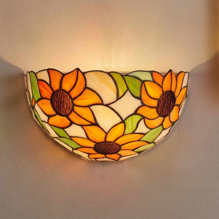 Brilagi - Tiffany vitrážové nástěnné svítidlo SUNFLOWER 1xE14/40W/230V