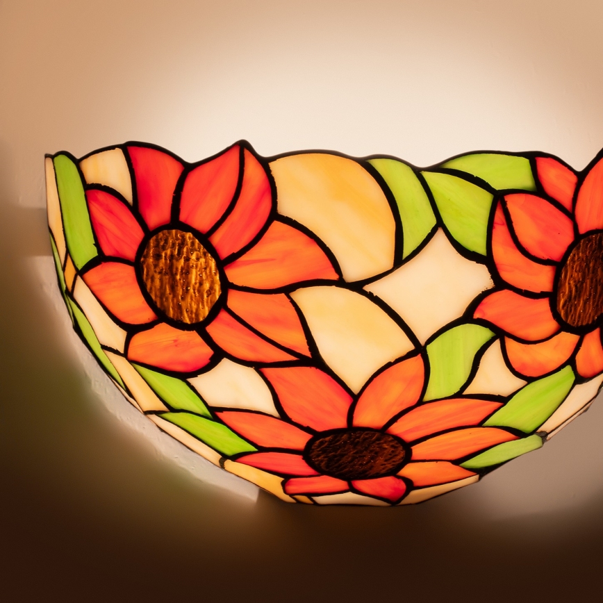Brilagi - Tiffany vitrážové nástěnné svítidlo SUNFLOWER 1xE14/40W/230V