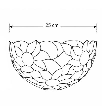 Brilagi - Tiffany vitrážové nástěnné svítidlo SUNFLOWER 1xE14/40W/230V