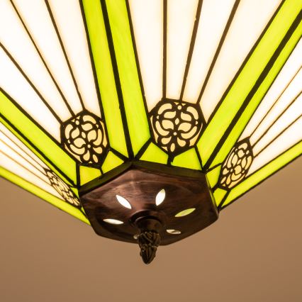 BRILAGI - Tiffany vitrážové stropní svítidlo EMERALD 2xE27/60W/230V pr. 40 cm