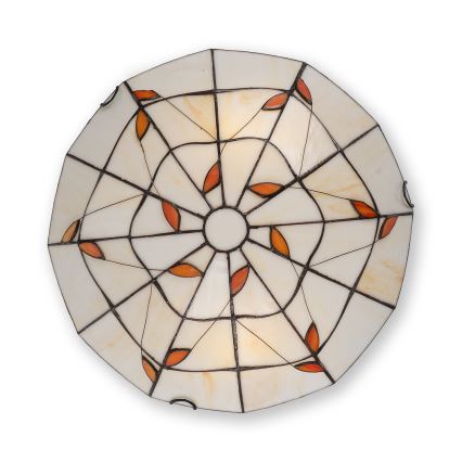 Brilagi - Tiffany vitrážové stropní svítidlo FOLIA 2xE27/60W/230V pr. 40 cm