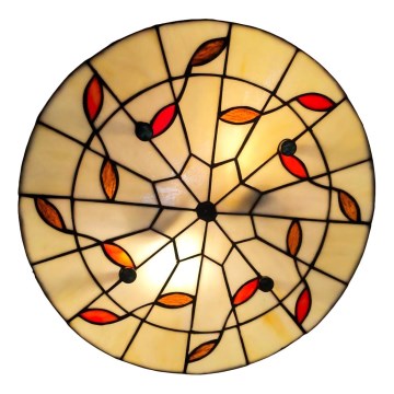 Brilagi - Tiffany vitrážové stropní svítidlo FOLIA 3xE27/60W/230V pr. 40 cm
