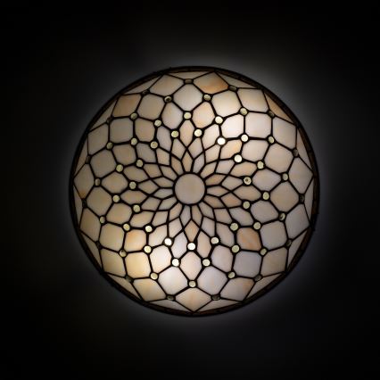 Brilagi - Tiffany vitrážové stropní svítidlo IVORY 2xE27/60W/230V pr. 40 cm