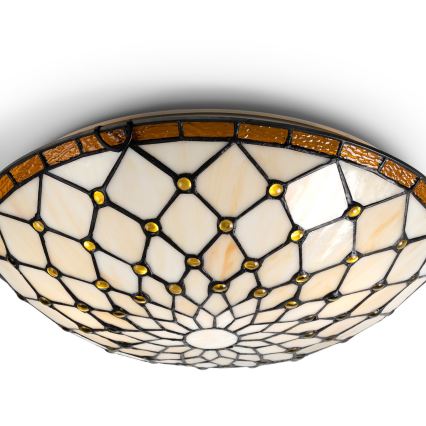 Brilagi - Tiffany vitrážové stropní svítidlo IVORY 2xE27/60W/230V pr. 40 cm