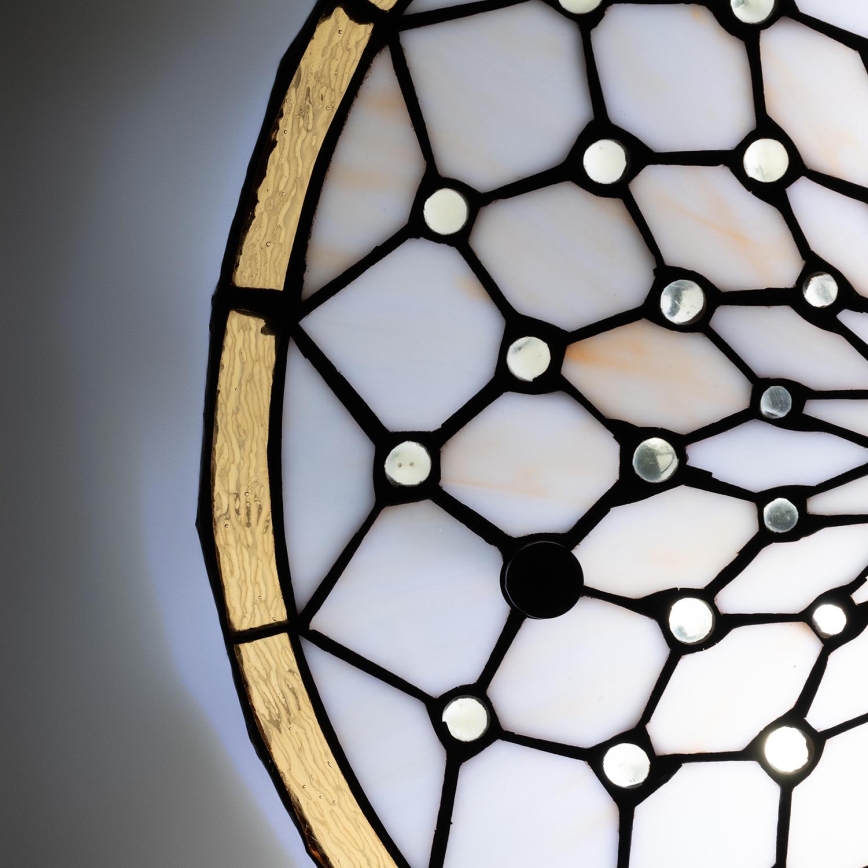 Brilagi - Tiffany vitrážové stropní svítidlo IVORY 3xE27/60W/230V pr. 40 cm