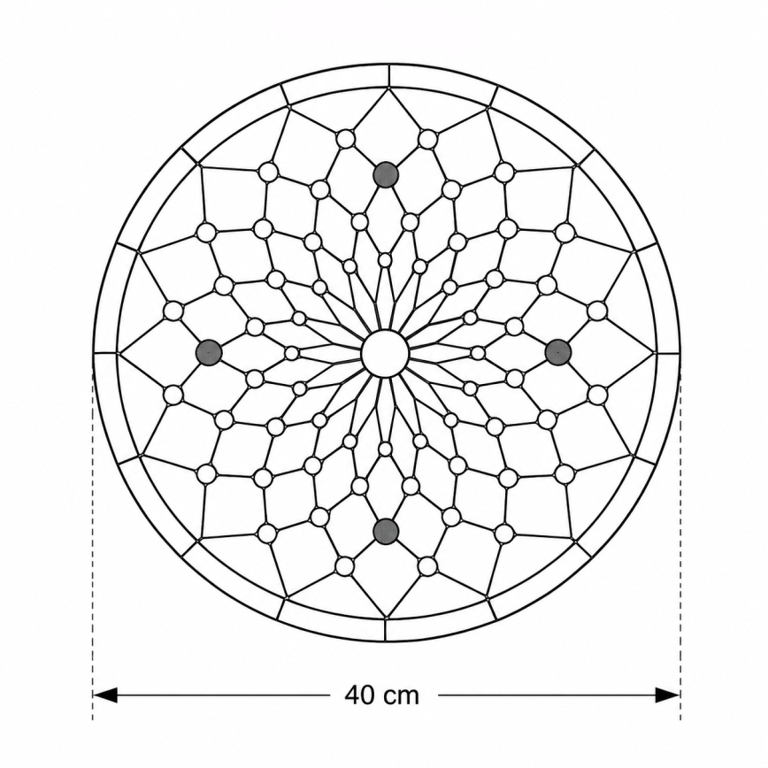 Brilagi - Tiffany vitrážové stropní svítidlo IVORY 3xE27/60W/230V pr. 40 cm