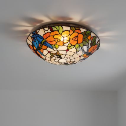 Brilagi - Tiffany vitrážové stropní svítidlo JUNGLE 2xE27/60W/230V pr. 40 cm