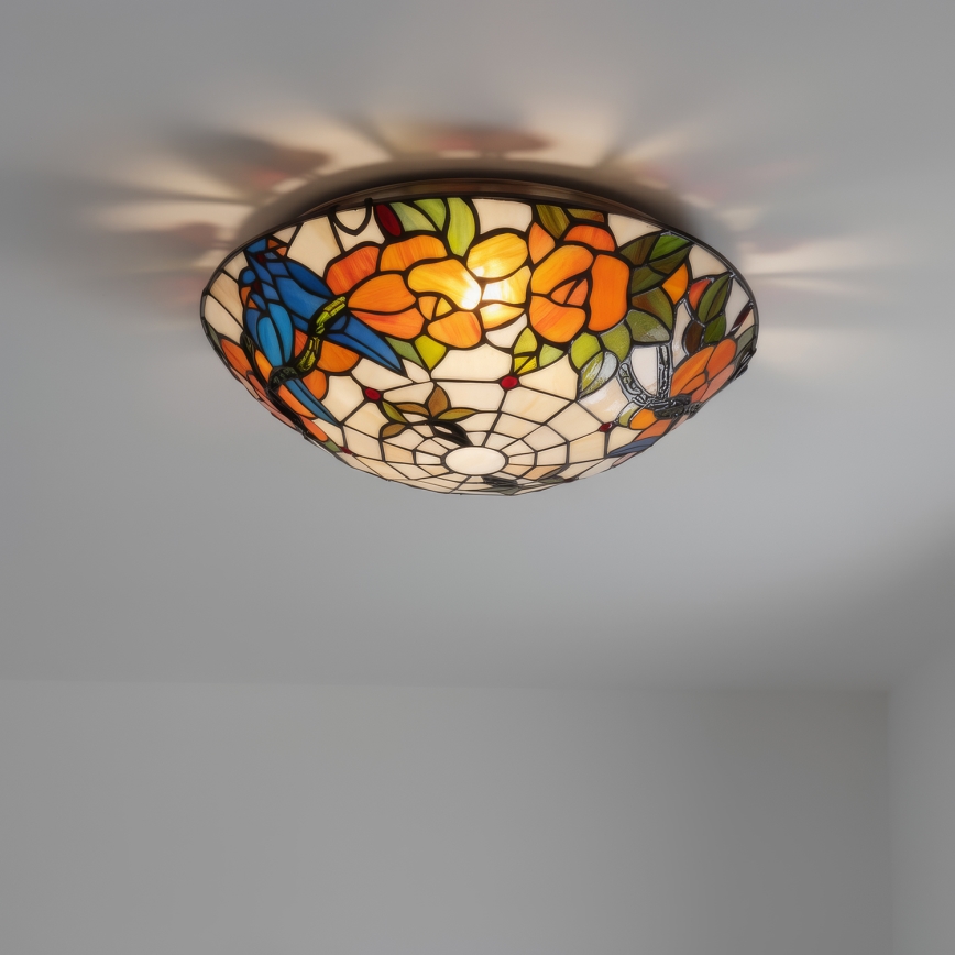 Brilagi - Tiffany vitrážové stropní svítidlo JUNGLE 2xE27/60W/230V pr. 40 cm