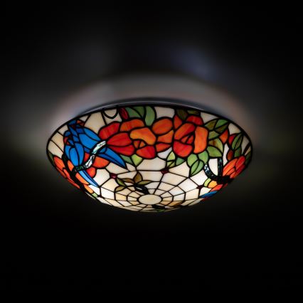Brilagi - Tiffany vitrážové stropní svítidlo JUNGLE 2xE27/60W/230V pr. 40 cm