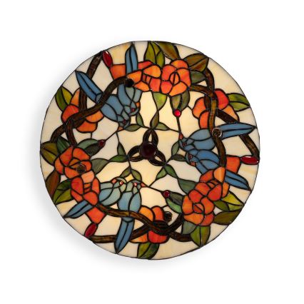 BRILAGI - Tiffany vitrážové stropní svítidlo JUNGLE 2xE27/60W/230V pr. 40 cm