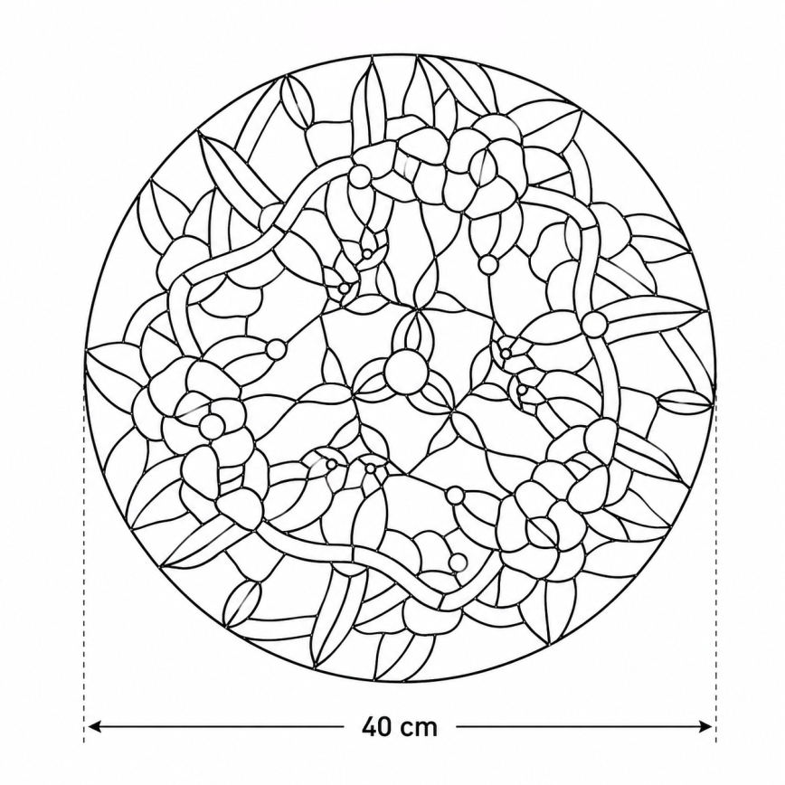 Brilagi - Tiffany vitrážové stropní svítidlo JUNGLE 3xE27/60W/230V pr. 40 cm