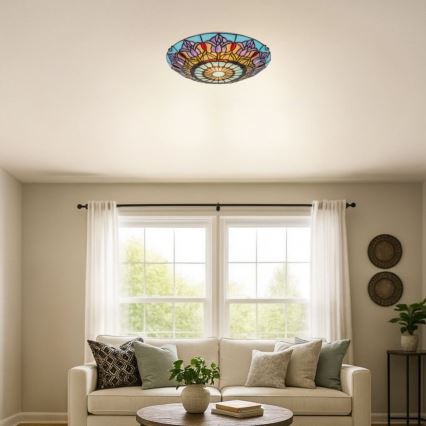 Brilagi - Tiffany vitrážové stropní svítidlo LORAS 2xE27/60W/230V