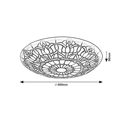 Brilagi - Tiffany vitrážové stropní svítidlo LORAS 2xE27/60W/230V