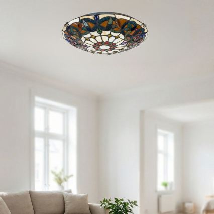 Brilagi - Tiffany vitrážové stropní svítidlo LUISA 2xE27/60W/230V pr. 40 cm