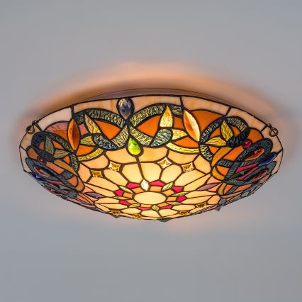 Brilagi - Tiffany vitrážové stropní svítidlo LUISA 2xE27/60W/230V pr. 40 cm
