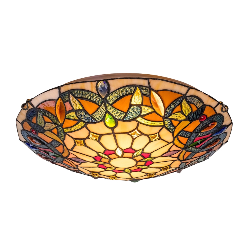 Brilagi - Tiffany vitrážové stropní svítidlo LUISA 2xE27/60W/230V pr. 40 cm
