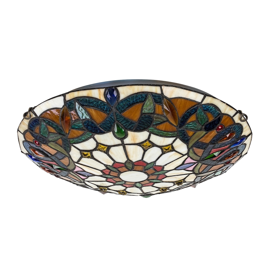 Brilagi - Tiffany vitrážové stropní svítidlo LUISA 2xE27/60W/230V pr. 40 cm
