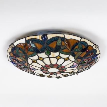Brilagi - Tiffany vitrážové stropní svítidlo LUISA 2xE27/60W/230V pr. 40 cm