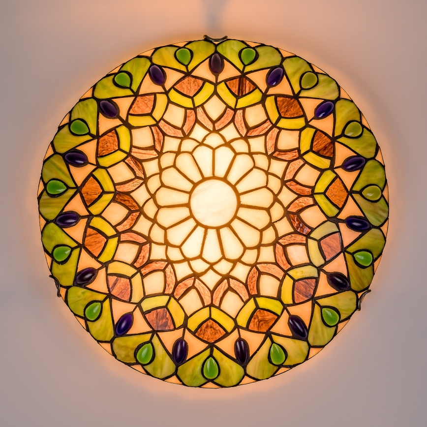 BRILAGI - Tiffany vitrážové stropní svítidlo MARGARET 2xE27/60W/230V pr. 40 cm