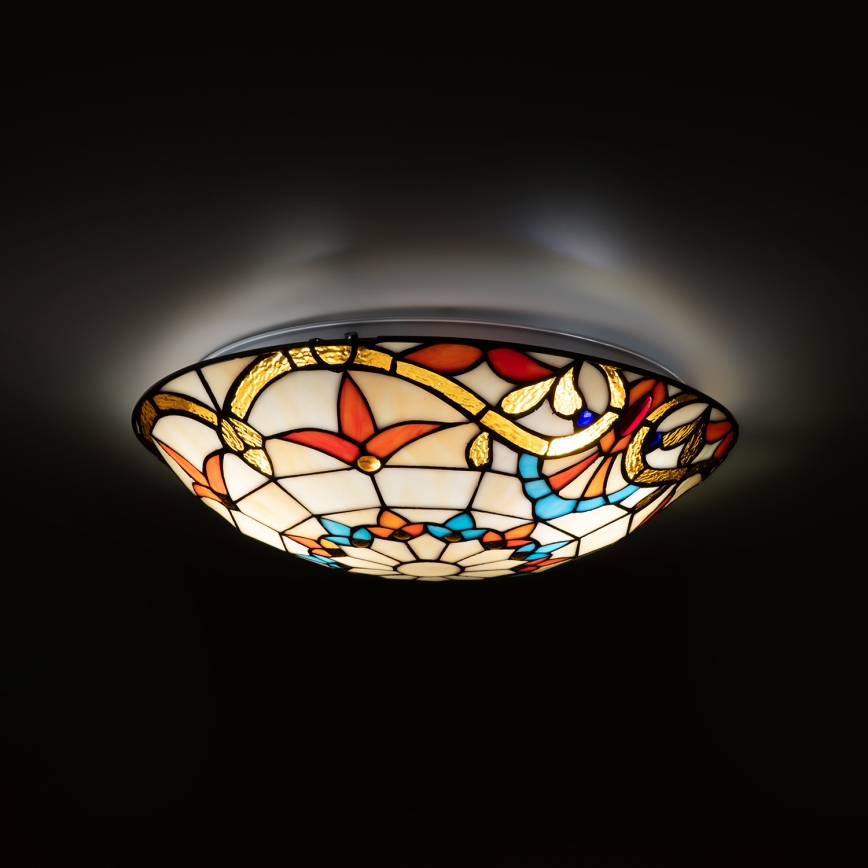 Brilagi - Tiffany vitrážové stropní svítidlo MIRABELLA 2xE27/60W/230V pr. 40 cm