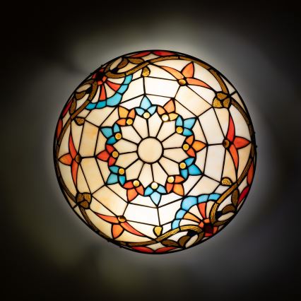 Brilagi - Tiffany vitrážové stropní svítidlo MIRABELLA 2xE27/60W/230V pr. 40 cm