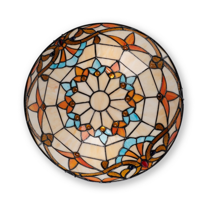 Brilagi - Tiffany vitrážové stropní svítidlo MIRABELLA 2xE27/60W/230V pr. 40 cm