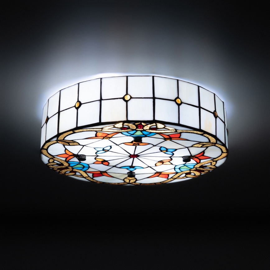 Brilagi - Tiffany vitrážové stropní svítidlo MIRABELLA 3xE27/60W/230V pr. 40 cm