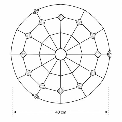 Brilagi - Tiffany vitrážové stropní svítidlo SIENNA 2xE27/60W/230V pr. 40 cm