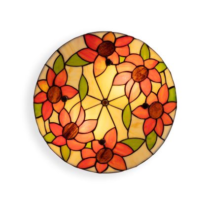 Brilagi - Tiffany vitrážové stropní svítidlo SUNFLOWER 3xE27/60W/230V pr. 40 cm